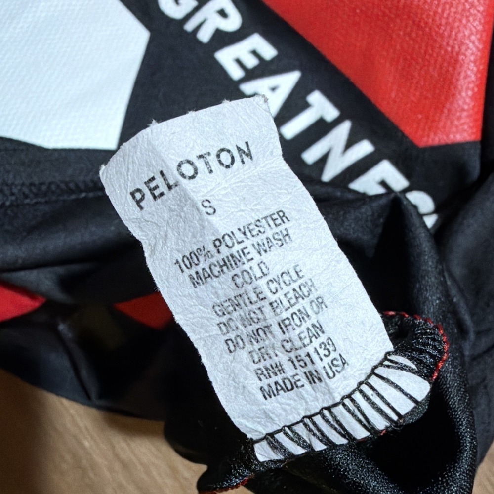 Peloton Alex Toussaint Ride to Greatness Reversible Jersey Shirt SMALL Black Red - Picture 9 of 9
